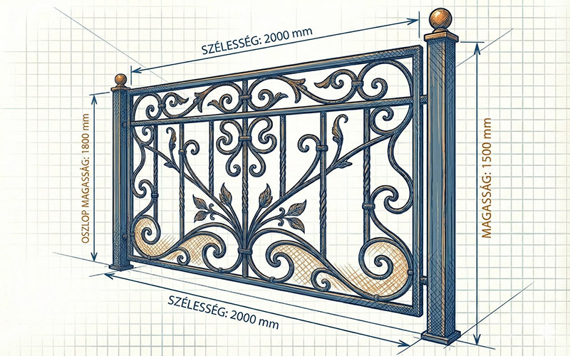 Egyedi zártszelvény vaskapu gyártás és lakatos munka